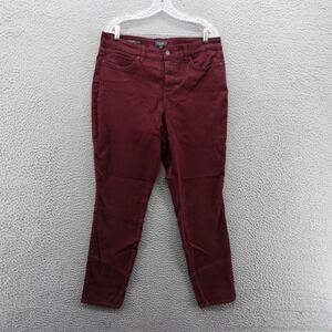 NYDJ Not Your Daughters‎ Ami Skinny Legging Jeans 14 Red Burgundy Womens Stretch